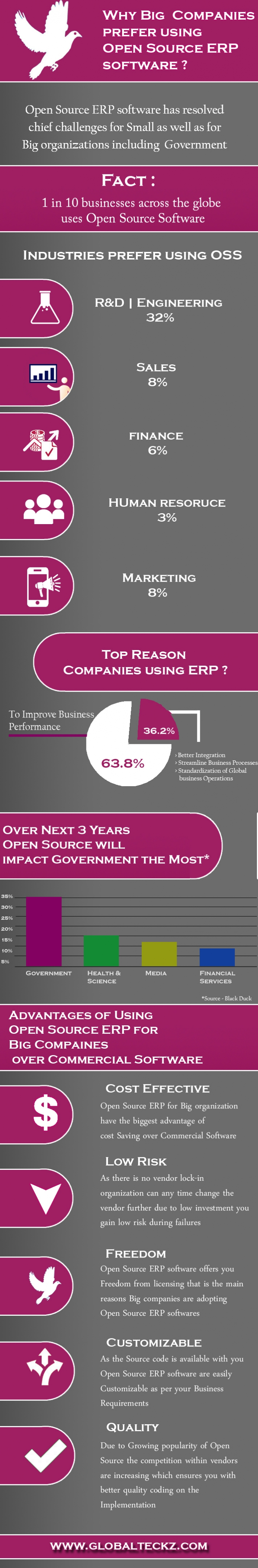 open source erp software for big companies, open source erp, open source infographics, inforgrapics, open source software, WHY BIG COMPANIES PREFER USING OPEN SOURCE