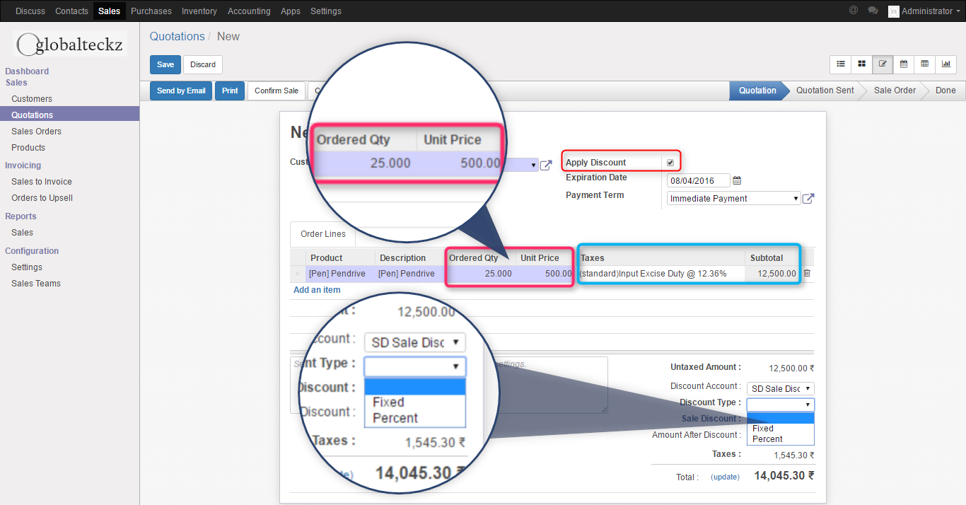 sales and purchase invoice