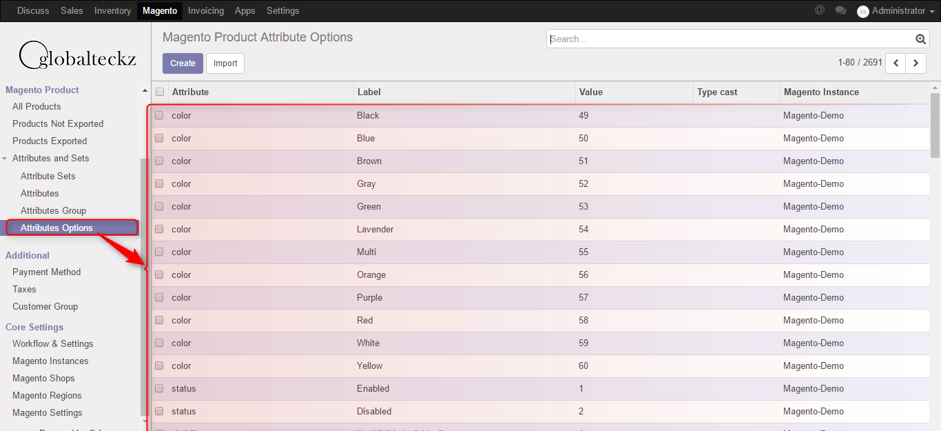 odoo globalteckz importing functions